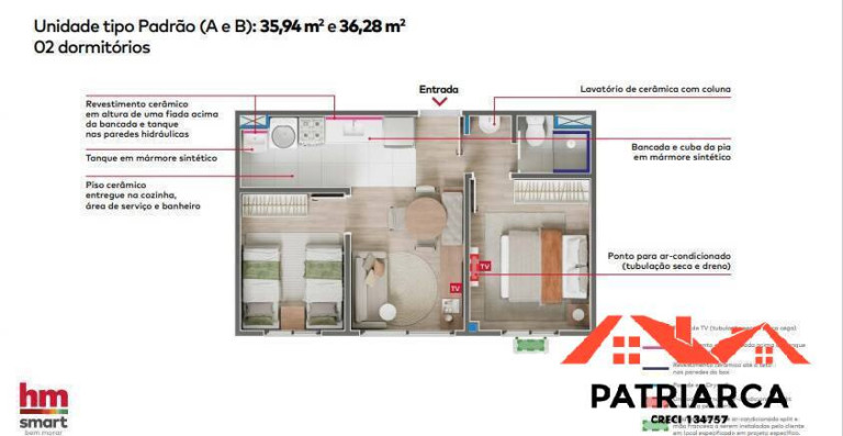 Imagem Apartamento com 2 Quartos à Venda, 35 m² em Residencial Fazenda Lagoa - Campinas