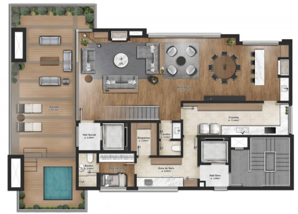 Imagem Cobertura com 4 Quartos à Venda, 344 m² em Moinhos De Vento - Porto Alegre