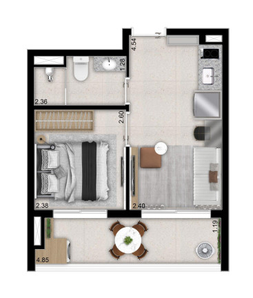 Imagem Apartamento com 1 Quarto à Venda, 45 m² em Perdizes - São Paulo