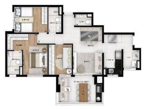 Imagem Imóvel com 4 Quartos à Venda, 129 m² em Centro - Santo André Imagem Imóvel com 4 Quartos à Venda, 129 m² em Centro - Santo André