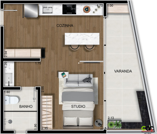 Imagem Apartamento com 1 Quarto à Venda, 28 m² em Centro - Poços De Caldas Imagem Apartamento com 1 Quarto à Venda, 28 m² em Centro - Poços De Caldas