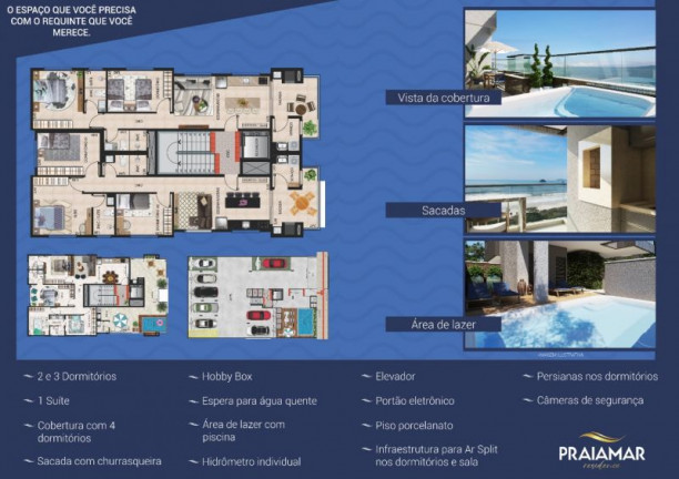 Imagem Apartamento com 3 Quartos à Venda, 77 m² em Palmas - Governador Celso Ramos