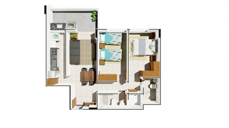 Imagem Apartamento com 2 Quartos à Venda, 69 m² em Caicara - Praia Grande