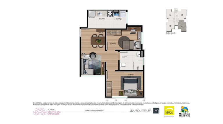 Imagem Imóvel com 2 Quartos à Venda, 52 m² em Sao Sebastiao - Hortolândia