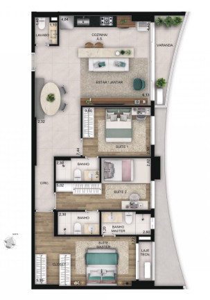 Imagem Apartamento com 3 Quartos à Venda, 127 m² em Serrinha - Goiânia