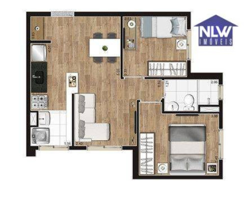 Apartamento com 2 Quartos à Venda, 41 m² em Vila Das Belezas - São Paulo