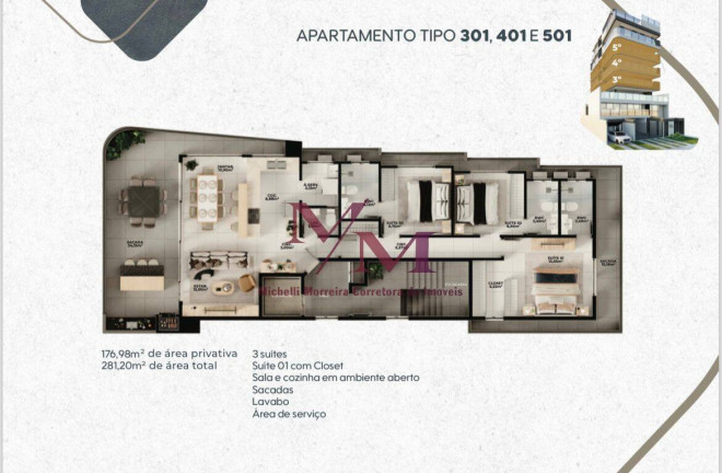 Imagem Apartamento com 3 Quartos à Venda, 176 m² em Caiobá - Matinhos