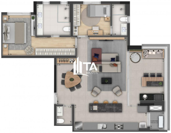 Imagem Imóvel com 3 Quartos à Venda, 115 m² em Cambuí - Campinas