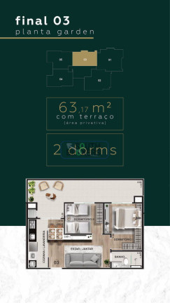 Imagem Apartamento com 2 Quartos à Venda, 48 m² em Capão Raso - Curitiba Imagem Apartamento com 2 Quartos à Venda, 48 m² em Capão Raso - Curitiba