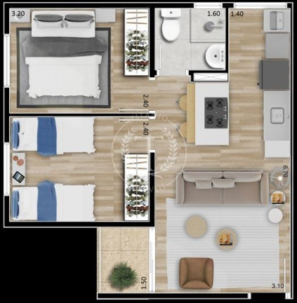 Imagem Cobertura com 2 Quartos à Venda, 42 m² em Jardim Centenário - Guarulhos