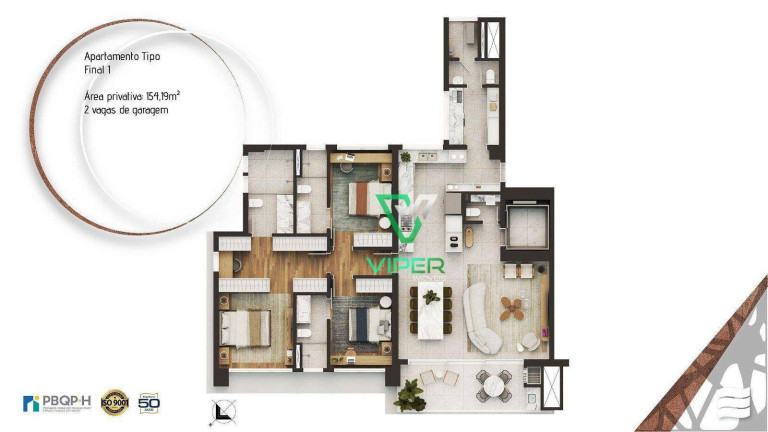 Imagem Apartamento com 3 Quartos à Venda, 154 m² em Juvevê - Curitiba Imagem Apartamento com 3 Quartos à Venda, 154 m² em Juvevê - Curitiba