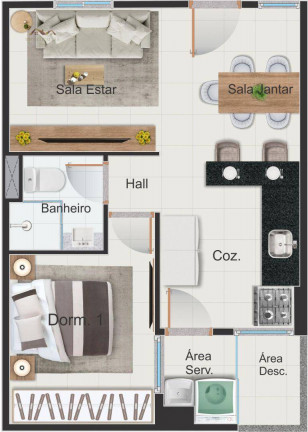 Imagem Apartamento com 2 Quartos à Venda, 38 m² em Itaquera - São Paulo