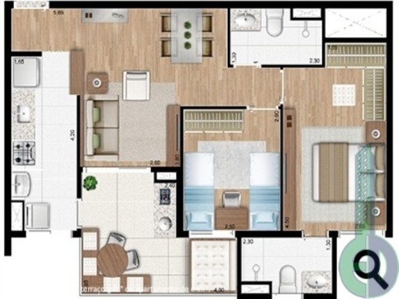 Imagem Apartamento com 2 Quartos à Venda, 65 m² em Vila Curuçá - Santo André Imagem Apartamento com 2 Quartos à Venda, 65 m² em Vila Curuçá - Santo André