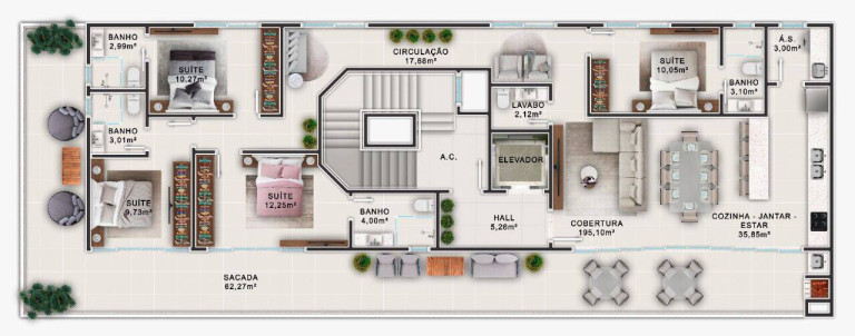 Imagem Cobertura com 4 Quartos à Venda, 199 m² em Canto Grande - Bombinhas Imagem Cobertura com 4 Quartos à Venda, 199 m² em Canto Grande - Bombinhas