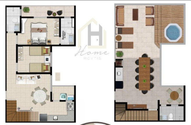 Imagem Cobertura com 2 Quartos à Venda, 121 m² em Vila Assunção - Santo André