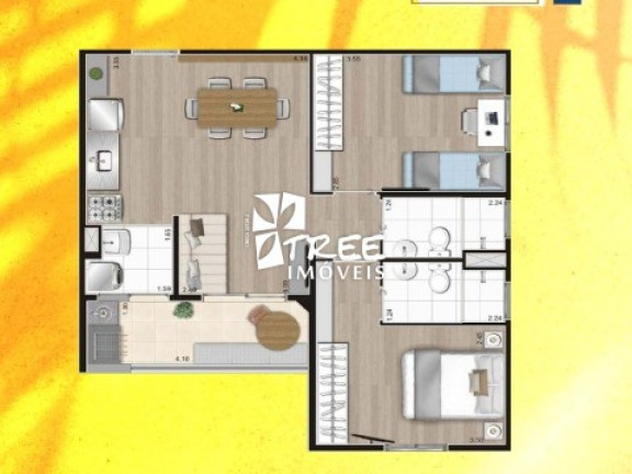 Imagem Apartamento com 2 Quartos à Venda, 50 m² em Centro - Mongaguá
