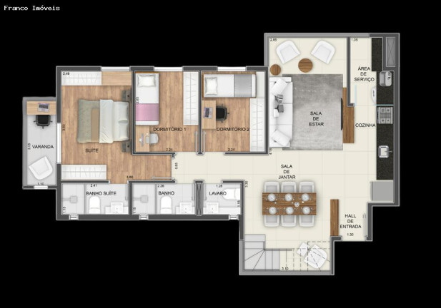 Imagem Apartamento com 3 Quartos à Venda, 112 m² em Vila Floresta - Santo André