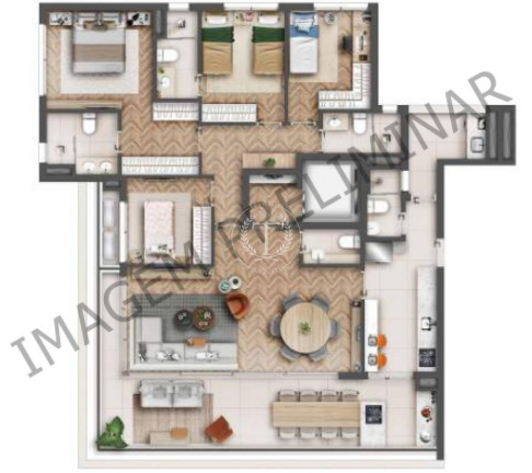 Imagem Apartamento com 4 Quartos à Venda, 167 m² em Brooklin Novo - São Paulo Imagem Apartamento com 4 Quartos à Venda, 167 m² em Brooklin Novo - São Paulo