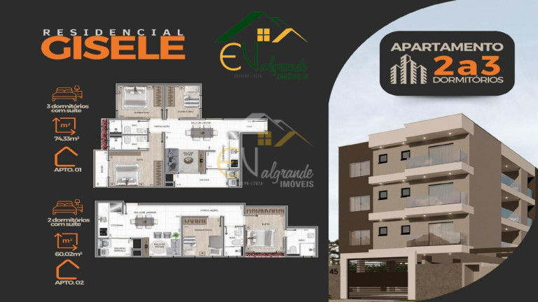 Imagem Apartamento com 3 Quartos à Venda, 74 m² em Estância Pinhais - Pinhais