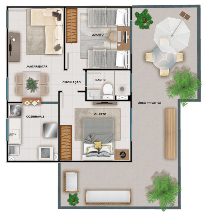 Imagem Imóvel com 2 Quartos à Venda, 40 m² em Jardim Alvorada - Nova Iguaçu