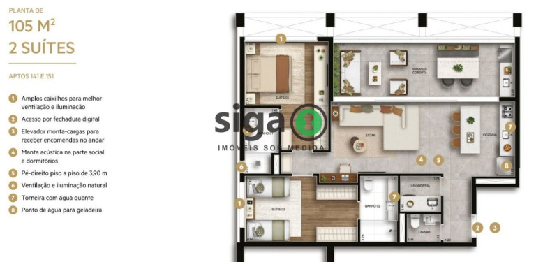 Imagem Apartamento com 2 Quartos à Venda, 105 m² em Moema - São Paulo