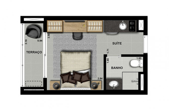 Imagem Studio com 1 Quarto à Venda, 24 m² em Consolação - São Paulo Imagem Studio com 1 Quarto à Venda, 24 m² em Consolação - São Paulo