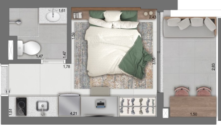 Imagem Imóvel com 1 Quarto à Venda, 21 m² em Paraíso - São Paulo Imagem Imóvel com 1 Quarto à Venda, 21 m² em Paraíso - São Paulo