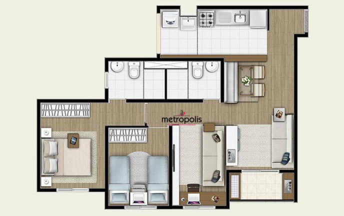 Imagem Apartamento com 2 Quartos à Venda, 48 m² em Parque Jaçatuba - Santo André Imagem Apartamento com 2 Quartos à Venda, 48 m² em Parque Jaçatuba - Santo André
