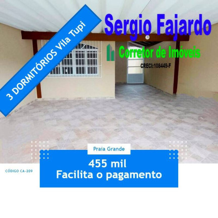 Casa com 3 Quartos à Venda, 104 m² em Vila Tupi - Praia Grande