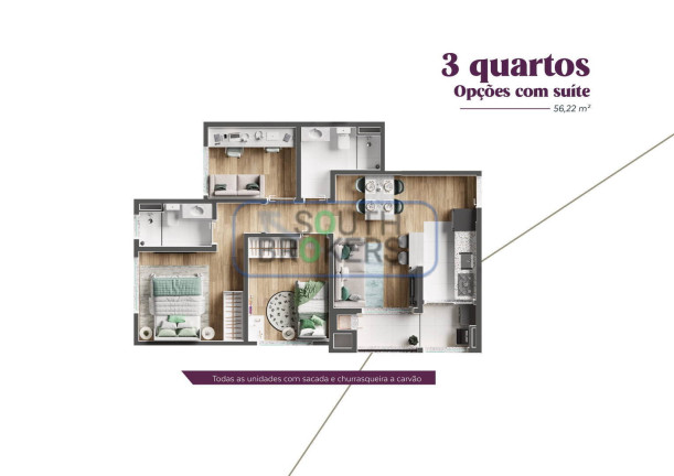 Imagem Apartamento com 2 Quartos à Venda, em Prado Velho - Curitiba Imagem Apartamento com 2 Quartos à Venda, em Prado Velho - Curitiba