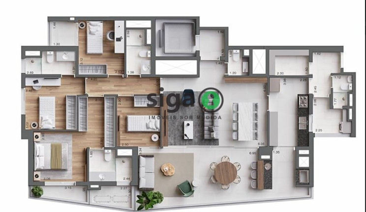 Imagem Apartamento com 4 Quartos à Venda, 169 m² em Brooklin - São Paulo Imagem Apartamento com 4 Quartos à Venda, 169 m² em Brooklin - São Paulo