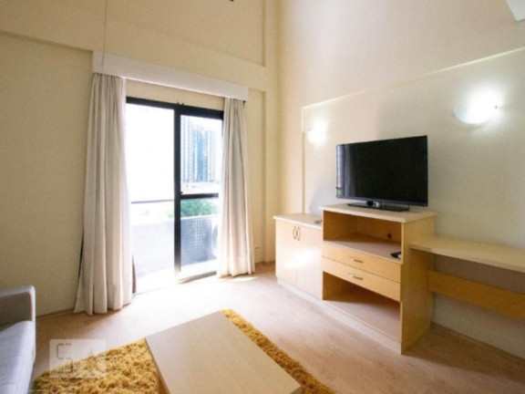 Imagem Flat com 1 Quarto para Alugar, 55 m² em Moema - São Paulo