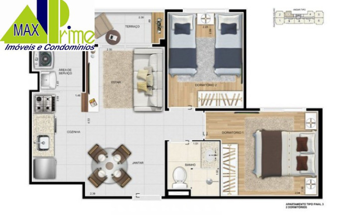 Imagem Apartamento com 2 Quartos à Venda, 57 m² em Quarta Parada - São Paulo