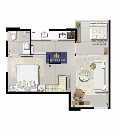 Imagem Apartamento com 1 Quarto à Venda, 35 m² em Cerqueira César - São Paulo