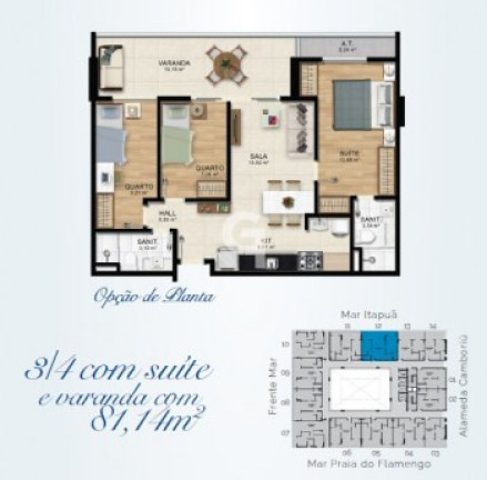 Imagem Apartamento com 2 Quartos à Venda, 70 m² em Stella Maris - Salvador