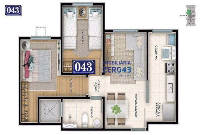 Imagem Apartamento com 2 Quartos à Venda, 47 m² em Conjunto Habitacional Doutor Farid Libos - Londrina Imagem Apartamento com 2 Quartos à Venda, 47 m² em Conjunto Habitacional Doutor Farid Libos - Londrina