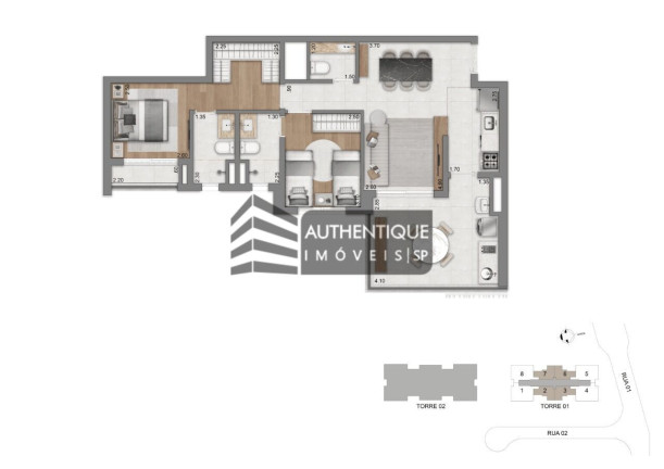 Imagem Apartamento com 2 Quartos à Venda, 77 m² em Brooklin - São Paulo Imagem Apartamento com 2 Quartos à Venda, 77 m² em Brooklin - São Paulo