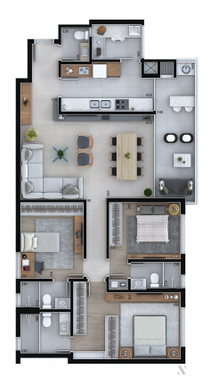 Imagem Apartamento com 3 Quartos à Venda, 102 m² em Alto Da Rua Xv - Curitiba Imagem Apartamento com 3 Quartos à Venda, 102 m² em Alto Da Rua Xv - Curitiba