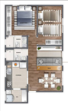 Imagem Apartamento com 2 Quartos à Venda, 60 m² em Fundação - São Caetano Do Sul