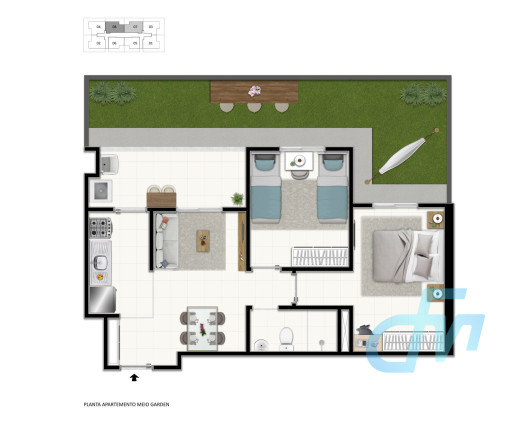 Imagem Apartamento com 2 Quartos à Venda, 49 m² em Mogi Moderno - Mogi Das Cruzes