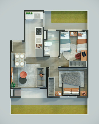 Imagem Apartamento com 2 Quartos à Venda, 40 m² em Chapéu Do Sol - Porto Alegre
