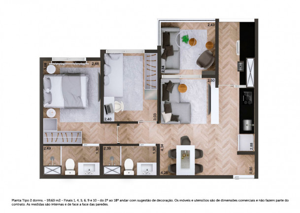 Imagem Apartamento com 2 Quartos à Venda, 59 m² em Pirituba - São Paulo