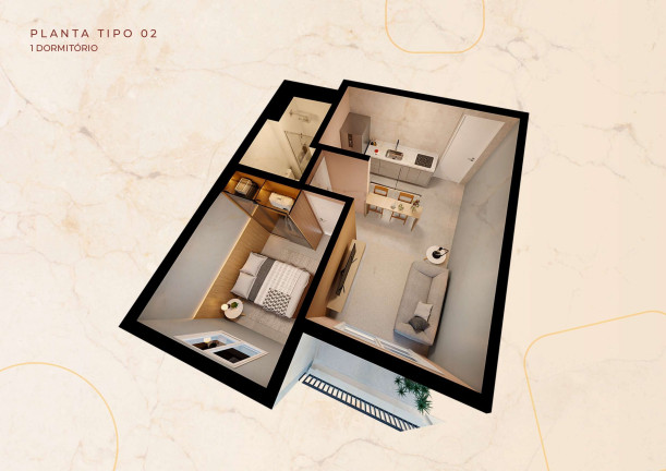 Imagem Imóvel com 1 Quarto à Venda, 34 m² em Vila Amelia - Ribeirão Preto