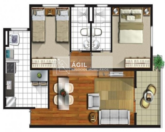 Imagem Apartamento com 2 Quartos à Venda, 72 m² em Jardim Satélite - São José Dos Campos