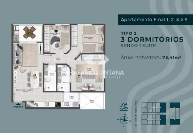 Imagem Apartamento com 1 Quarto à Venda, 63 m² em Abraão - Florianópolis