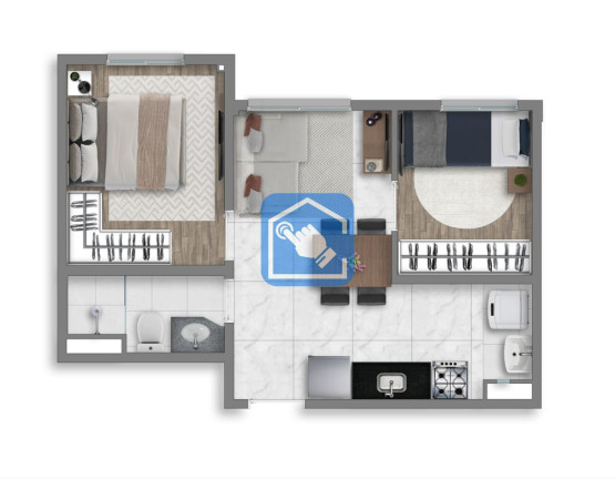 Apartamento com 2 Quartos à Venda, 33 m² em Barra Funda - São Paulo