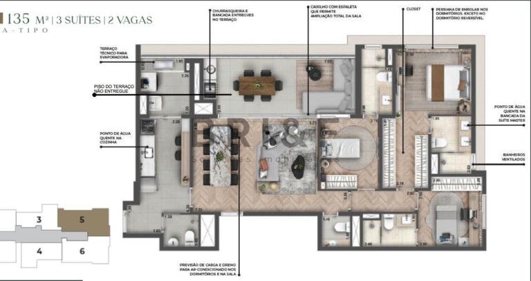 Imagem Apartamento com 3 Quartos à Venda, 135 m² em Campo Belo - São Paulo