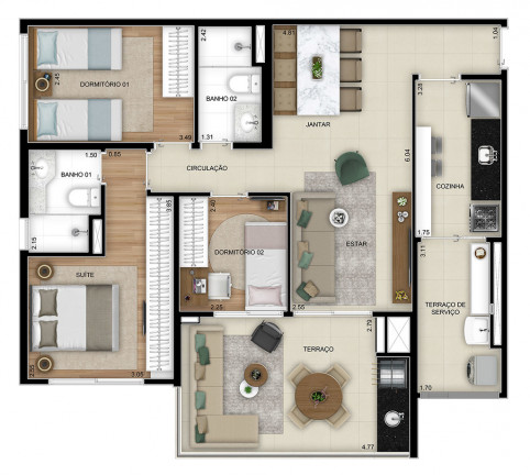 Imagem Apartamento com 3 Quartos à Venda, 84 m² em Vila Guilhermina - São Paulo