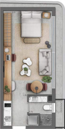Imagem Imóvel com 1 Quarto à Venda, 34 m² em Azenha - Porto Alegre
