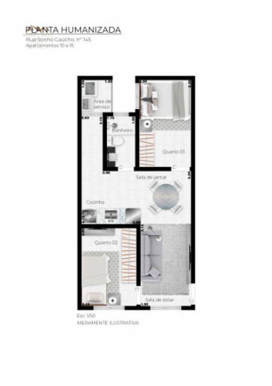 Imagem Apartamento com 2 Quartos à Venda, 40 m² em Jardim São Nicolau - São Paulo
